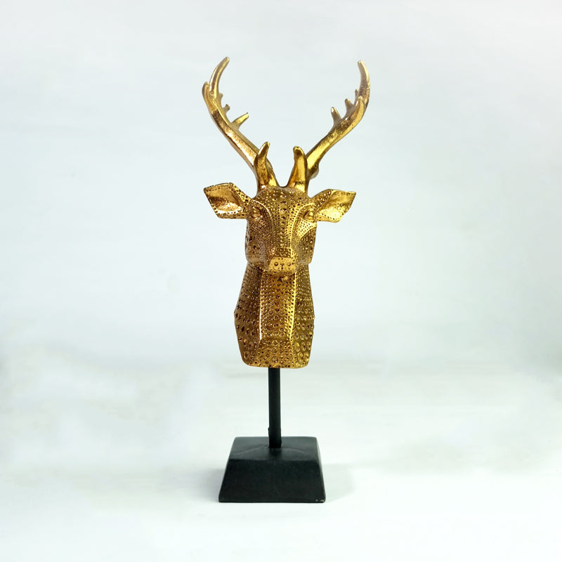 Gold Deer Sculpture